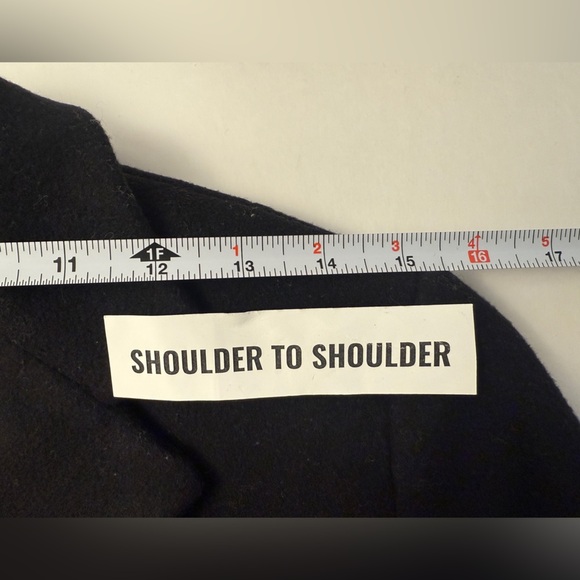 J. Crew Wool Cashmere Lined Mid-Length Black Coat Size 2 Petite Soft - Picture 8 of 10